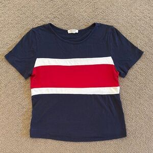 Heart & Hips Navy and Red Short Sleeve Tee